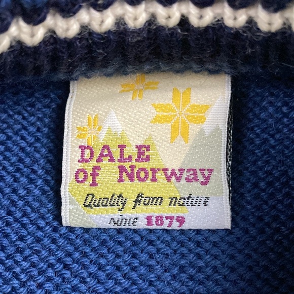 Dale of Norway Blue and White Snowflake Sweater Men’s XS - Picture 3 of 8